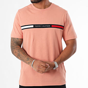 Tommy Hilfiger - T-shirt met borstinzet 6498 Zalm