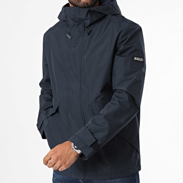 Aigle - Giacca a vento con cappuccio AV073 blu navy