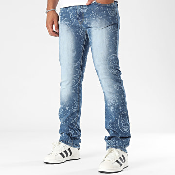 Ikao - Jeans flare in denim blu