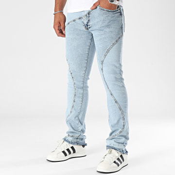 Ikao - Jeans flare con lavaggio blu