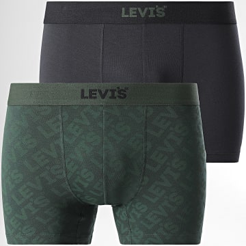 Levi's - Lot De 2 Boxers 701229536 Gris Anthracite Vert Foncé