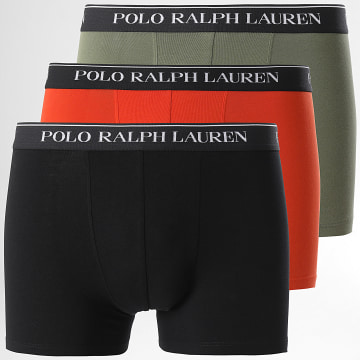 Polo Ralph Lauren - Set di 3 boxer arancione verde cachi nero