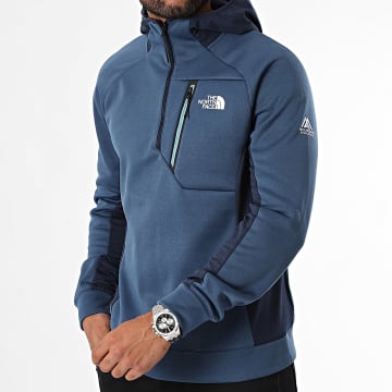 The North Face - Sweat Col Zippé Capuche MA A893R Bleu Marine