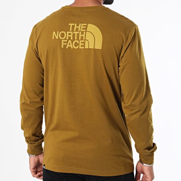 The North Face - Tee Shirt Lange Mouw Easy A8A6F Khaki Groen