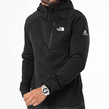 The North Face - MA A893R Sudadera con capucha y cuello con cremallera Negro