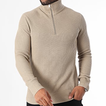 Jack And Jones - Perfect Zip Sweat 12257773 Beige