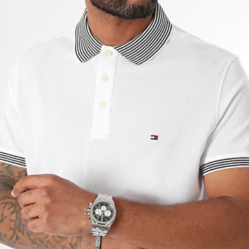 Tommy Hilfiger - Polo Manga Corta Multistripe Cuello 6791 Blanco