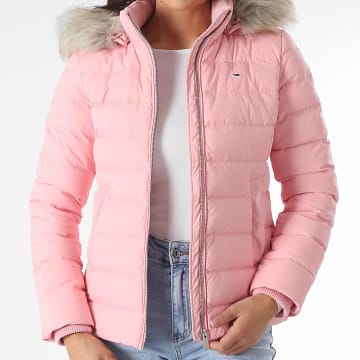 Tommy Jeans - Consolador con capucha de pelo rosa Basic 8312 para mujer