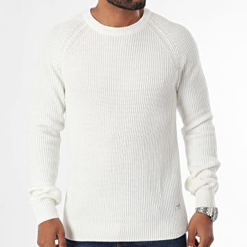 Jack And Jones - Gebreide pannel trui 12258471 Wit