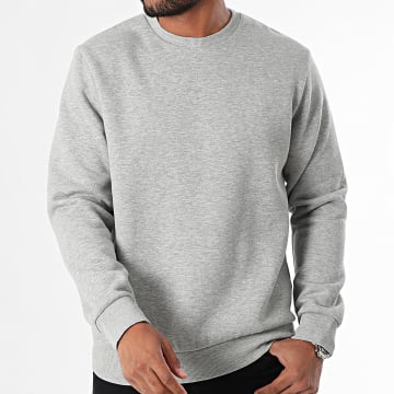 JJREBEL - Sweat Crewneck Rocky 12263857 Gris Chiné