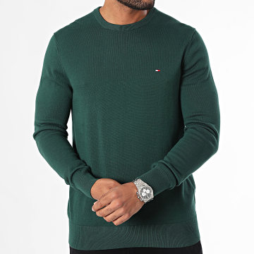 Tommy Hilfiger - Maglione Essential Cotton 4748 verde bottiglia