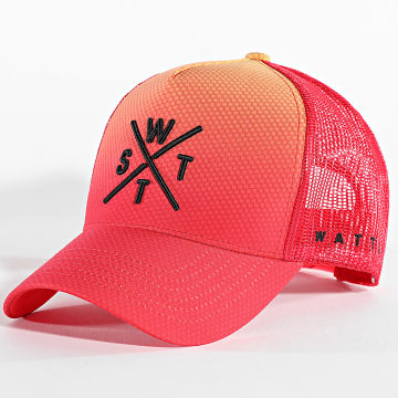 Watts - Cappello Trucker Tokyo Rosso Giallo Gradiente