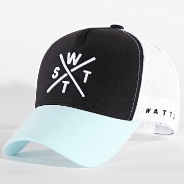 Watts - Cappello Tribù Trucker Azzurro Nero Bianco