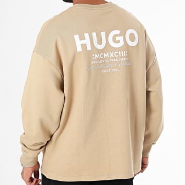 Hugo Blauw - Naviu Crewneck Sweatshirt 50510732 Donkerbeige