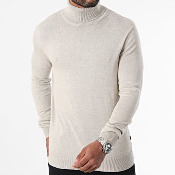 Jack And Jones - Emil Beige Roll Neck Sweater