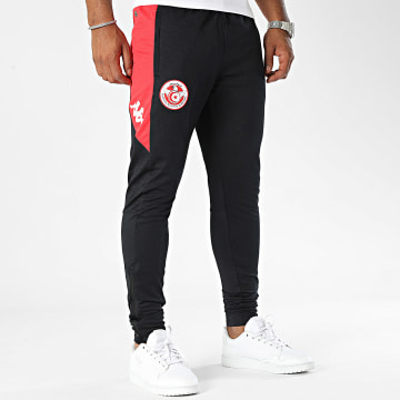 Kappa - Abunszip Pro 7 Tunesië 321W1IW Slim Joggingbroek Zwart Rood