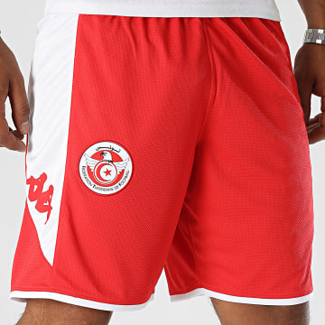 Kappa - Pantaloncini da jogging Ahora Pro 7 Tunisia 361P74W Rosso Bianco