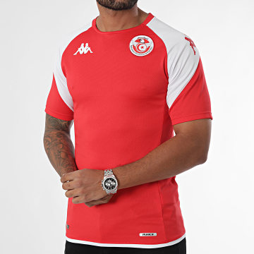 Kappa - FTF Abou Pro 7 Tunisia Maglia da calcio 371S5JW Rosso Bianco