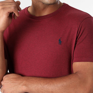 Polo Ralph Lauren - Tee Shirt Custom Slim Flit Classics Bordeaux Chiné