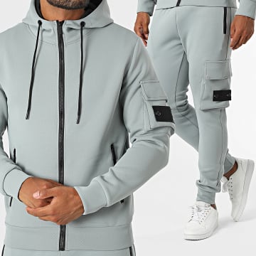 Zayne Paris  - Grijze Zip Hoodie en Joggingbroek Set