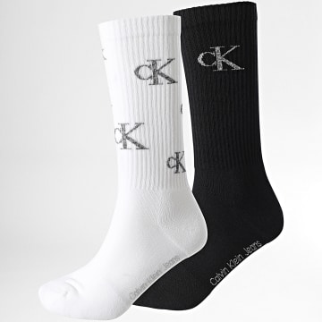 Calvin Klein - Lot De 2 Paires De Chaussettes 701229456 Noir Blanc Gris