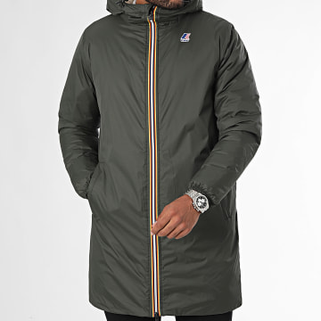 K-Way - Parka Le Vrai 3.0 Eiffel Orsetto K3114KW Kaki Groen