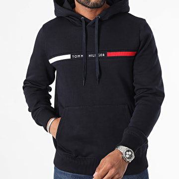 Tommy Hilfiger - Hilfiger Sudadera con Capucha 7361 Azul Marino