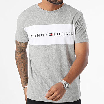 Tommy Hilfiger - Tee Shirt Block Logo 3418 Gris Chiné