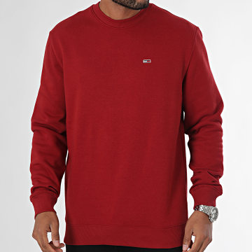 Tommy Jeans - Sweat Crewneck Regular Fit Flag 0741 Bordeaux