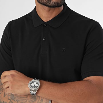 Jack And Jones - Polo Manches Courtes Basic Noir