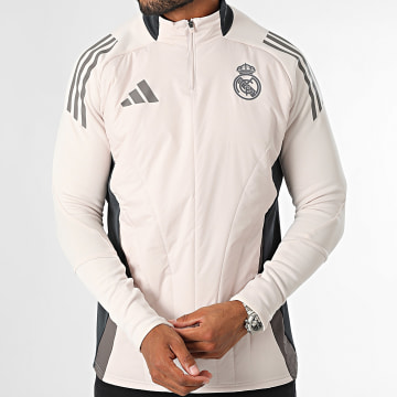 Adidas Performance - Sudadera a rayas del Real Madrid IT5141 Beige Gris