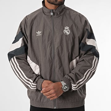 Adidas Originals - Veste Zippée Real Madrid JI9479 Gris Anthracite