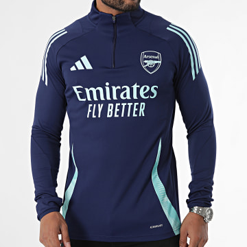 Adidas Sportswear - Tee Shirt Col Zippé Manches Longues Arsenal FC IT2207 Bleu Marine