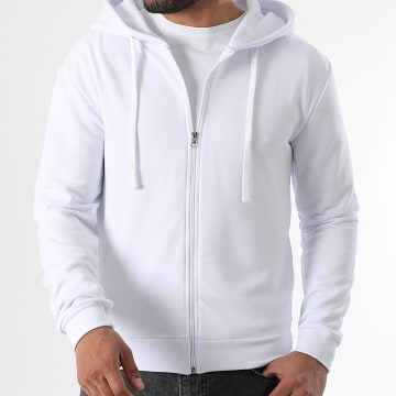 LBO - Sweat Zippé Capuche Classic 3511 Blanc
