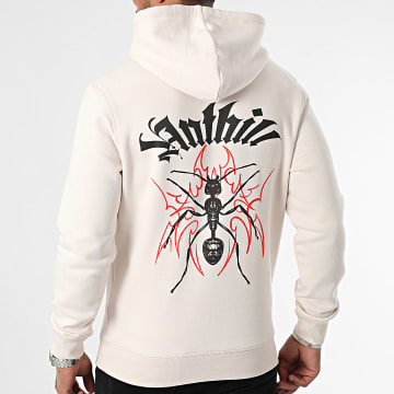 Anthill - Gothic Hoodie Beige Zwart