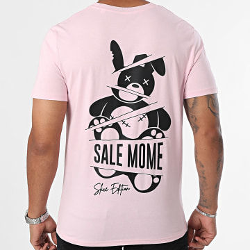 Sale Môme Paris - Tee Shirt Konijn Editie Roze Zwart