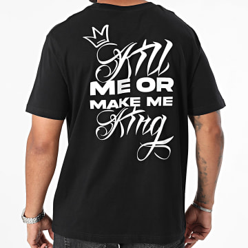 Yoann Kongolo (YK) - Kill Me Or Make Me King - Maglietta oversize di grandi dimensioni nera