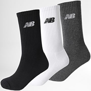 New Balance - Lote de 3 Pares de Calcetines LAS33863 Blanco Gris Negro