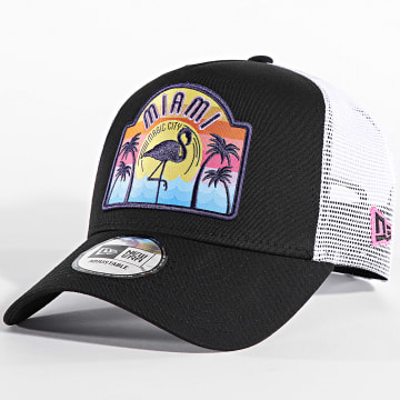 New Era - Miami Trucker Patch Cap 60588621 Nero Bianco