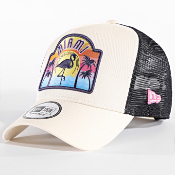 New Era - Casquette Trucker Miami Patch 60588622 Beige Noir