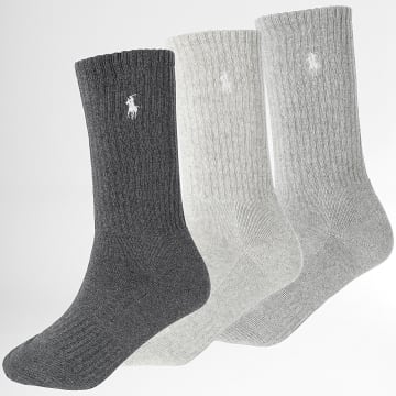 Polo Ralph Lauren - Lote de 3 pares de calcetines Original Player grises