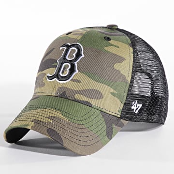 '47 Brand - Casquette Trucker Boston Red Sox Vert Kaki Camouflage Noir