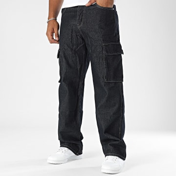 Frilivin - Pantalon Cargo Jean Baggy Bleu Brut