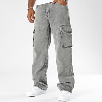 Frilivin - Pantalon Cargo Jean Baggy Gris