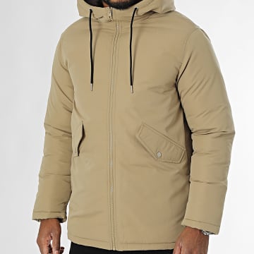 Jack And Jones - Camel Lus Parka met capuchon