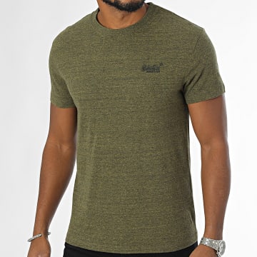 Superdry - Essentieel Logo Geborduurd T-shirt M1011245A Khaki Heather Green