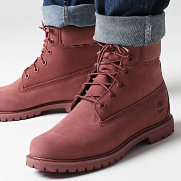 Timberland - Premium 6 In Lace Waterdicht A2HR8 Medium Rood Nubuck