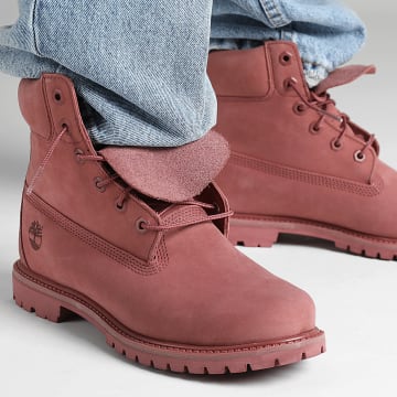 Timberland - Botas Premium 6 En Encaje Impermeable A2HR8 Nubuck Rojo Medio