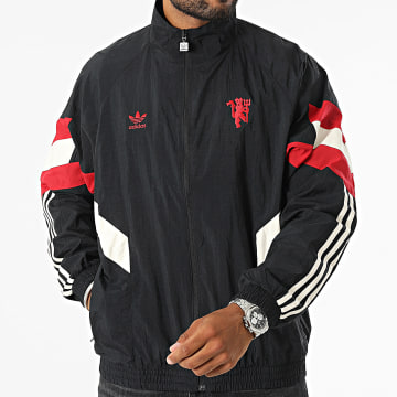 Adidas Originals - Veste Zippée MUFC IS6525 Noir Rouge Blanc