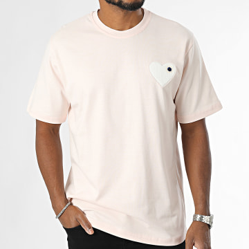 ADJ - Oversized Hart Chic Licht Roze T-shirt